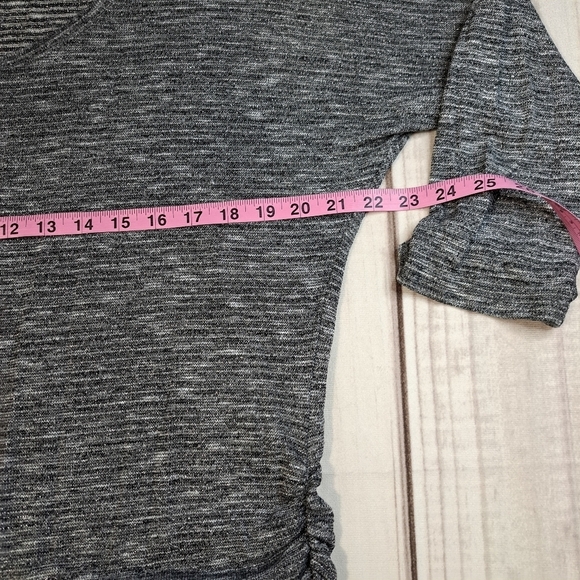 Maurices XL Rouched Side Striped Metallic Top - Picture 3 of 10